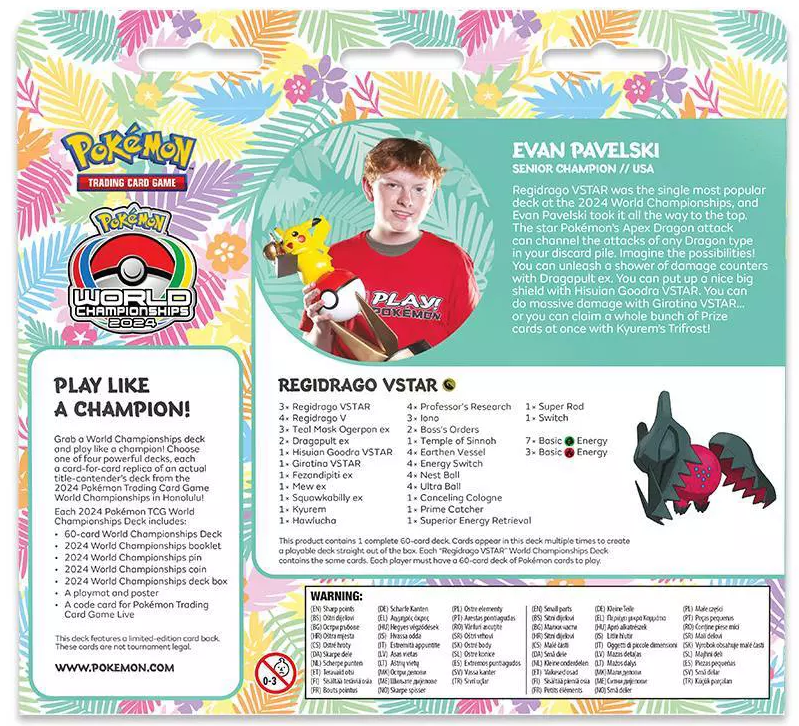 Pokémon 2024 World Championships Deck (Honolulu) - Evan Pavelski Regidrago VSTAR